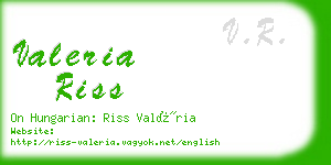 valeria riss business card